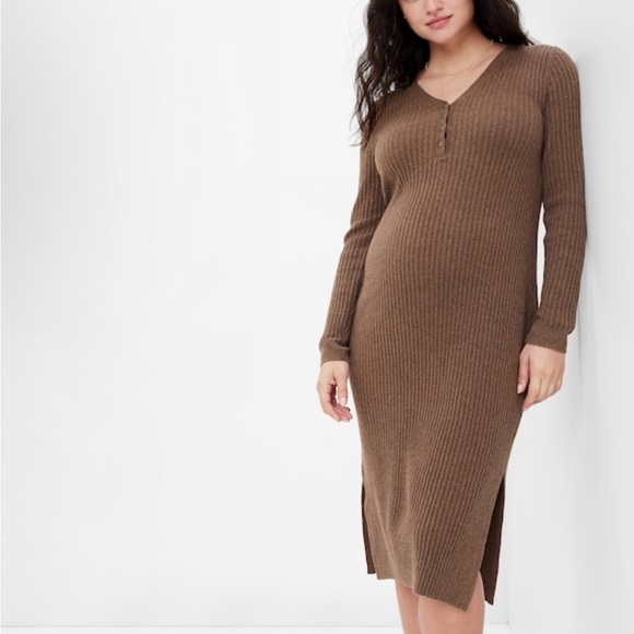 GAP Dresses & Skirts - GAP MATERNITY Henley Midi Sweater Dress